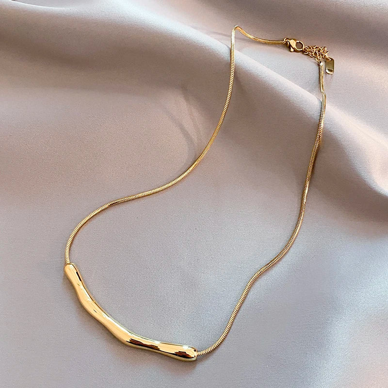 Gold Stainless Steel Collarbone Chain