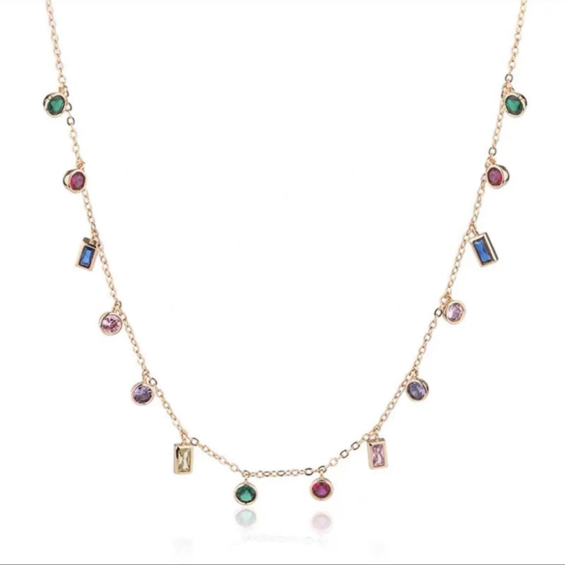 Colorful Zircon Dopamine Necklace