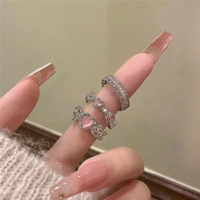 Silver Vintage Geometric Open Ring