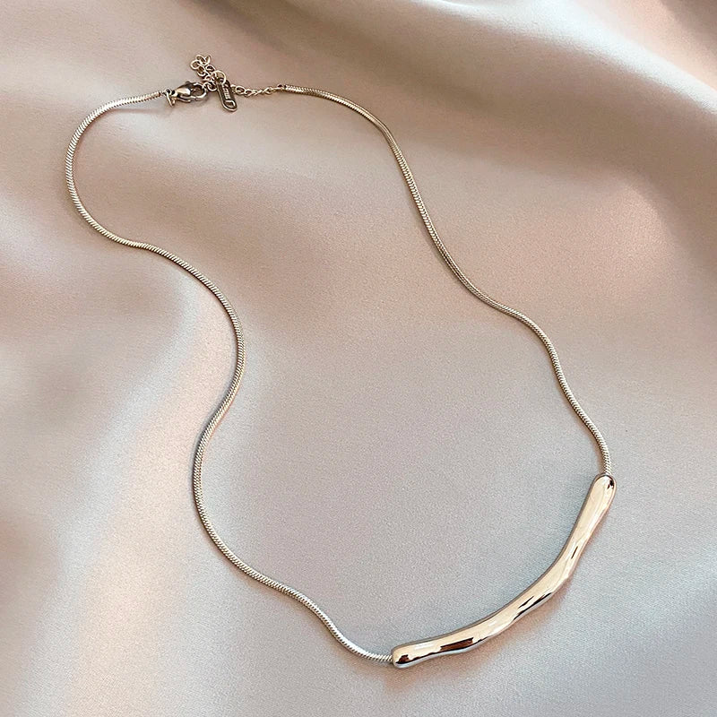 Gold Stainless Steel Collarbone Chain