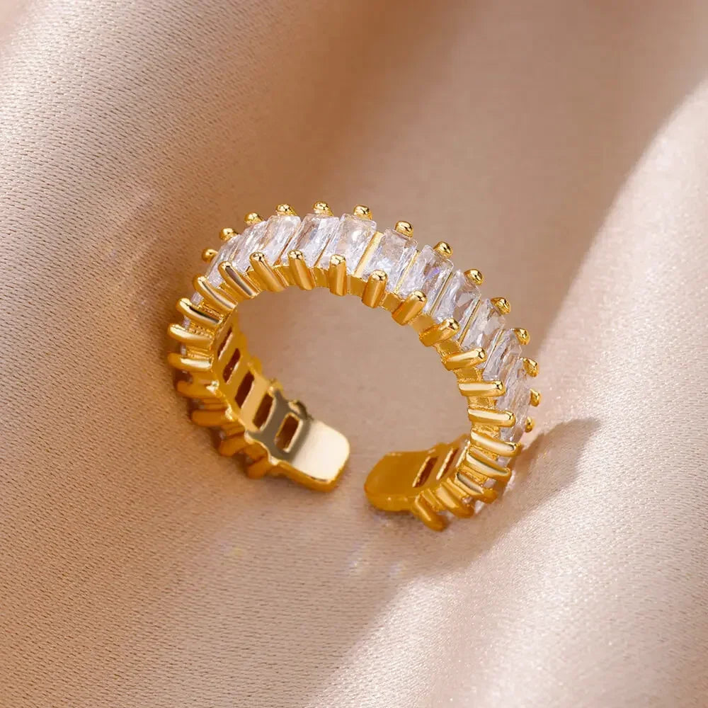 Gold Heart Stainless Steel Ring