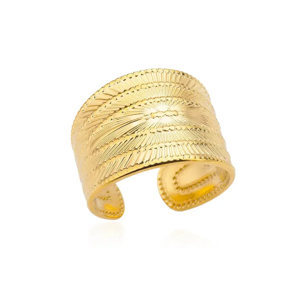 Gold Heart Stainless Steel Ring