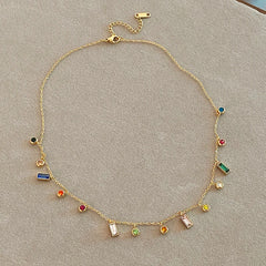 Colorful Zircon Dopamine Necklace