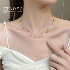 Colorful Zircon Dopamine Necklace