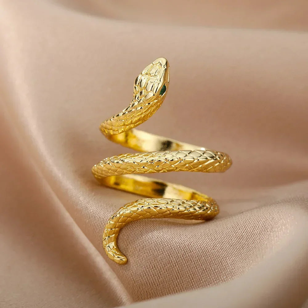 Gold Heart Stainless Steel Ring